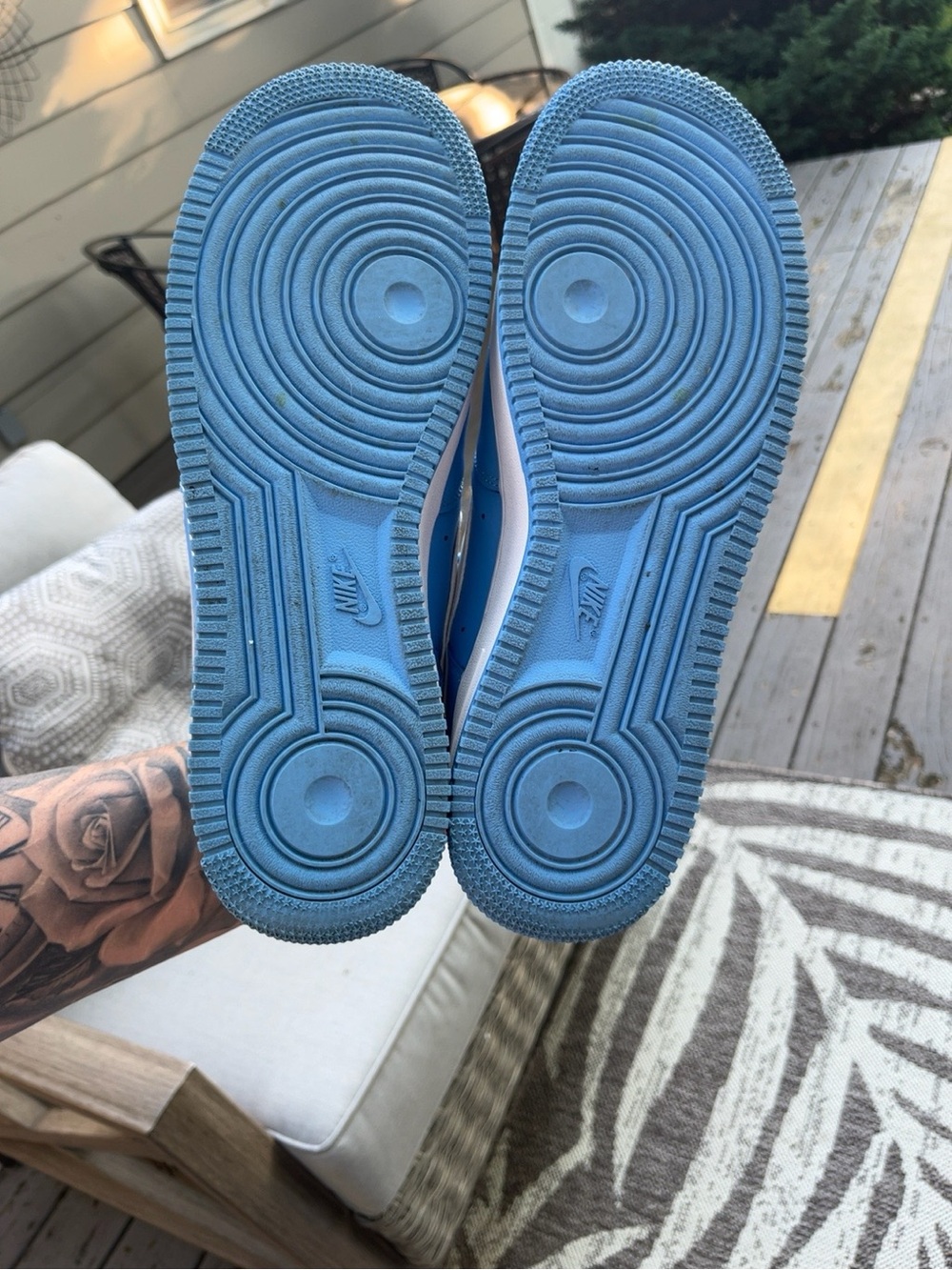 Nike Air Force 1 ‘07 University Blue White Men’s Size 11 | Worn Only Twice - Picture 5 of 6